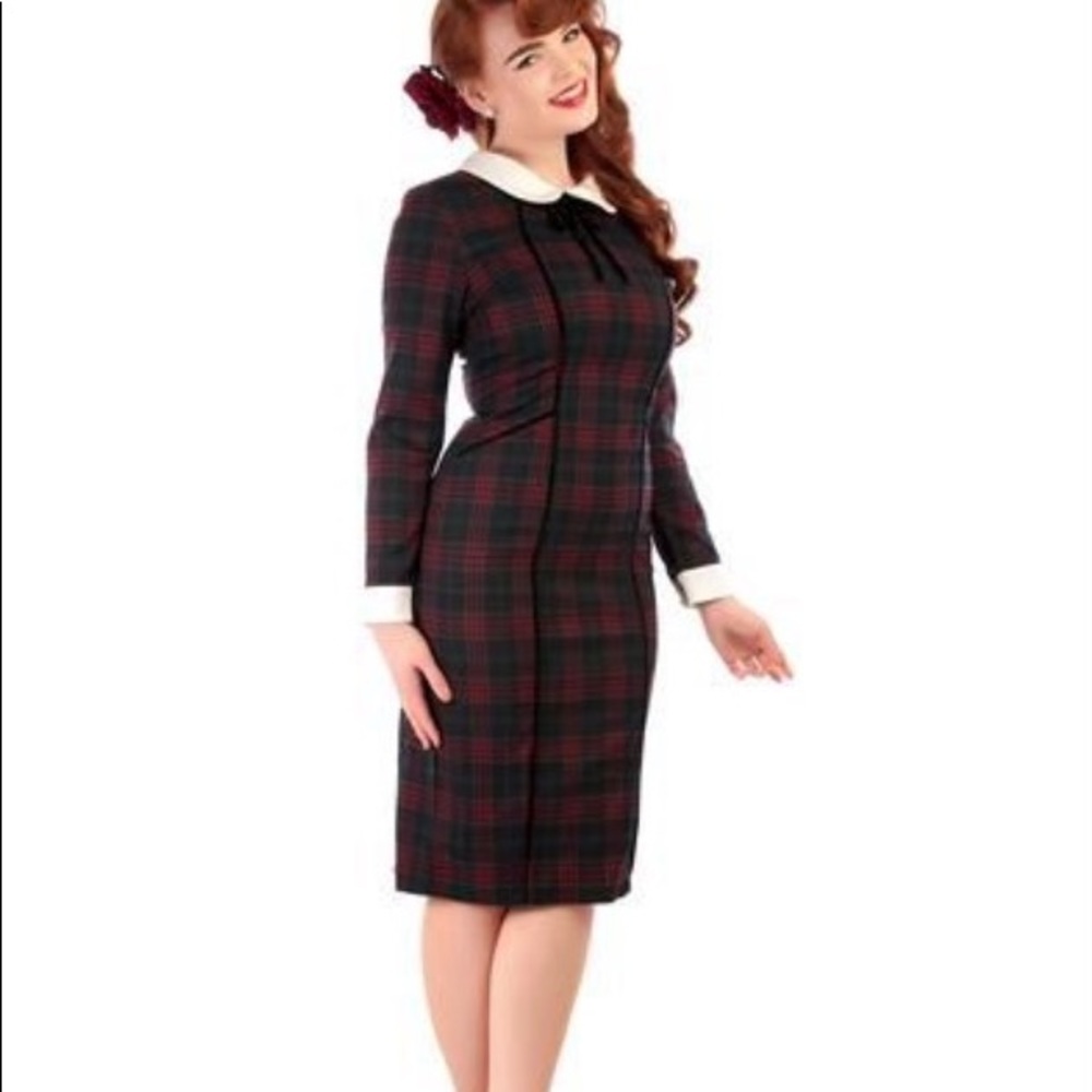 Collectif Plaid Pencil Dress Tartan